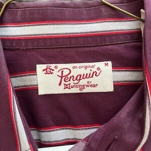An original Penguin shirt striped burgundy